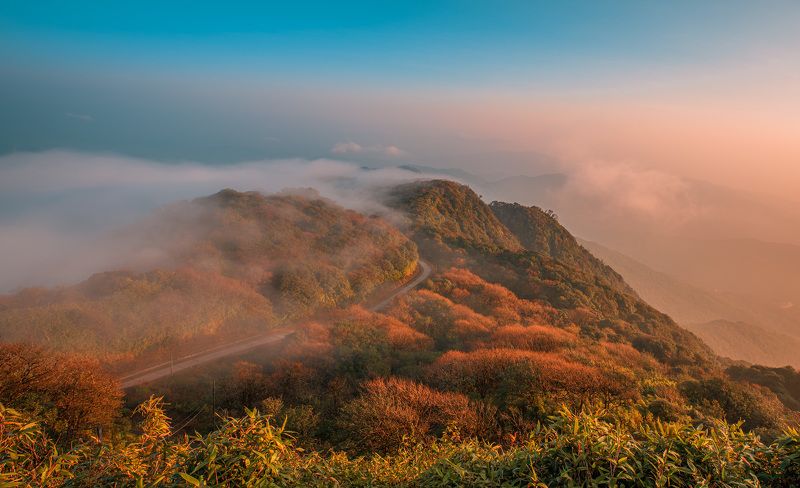 Phia Oac Peak in Fall Sunset фото превью