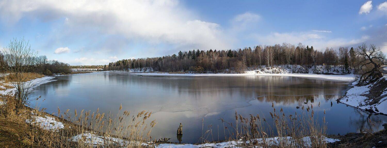 весна, река, апрель, Сергей Аникин