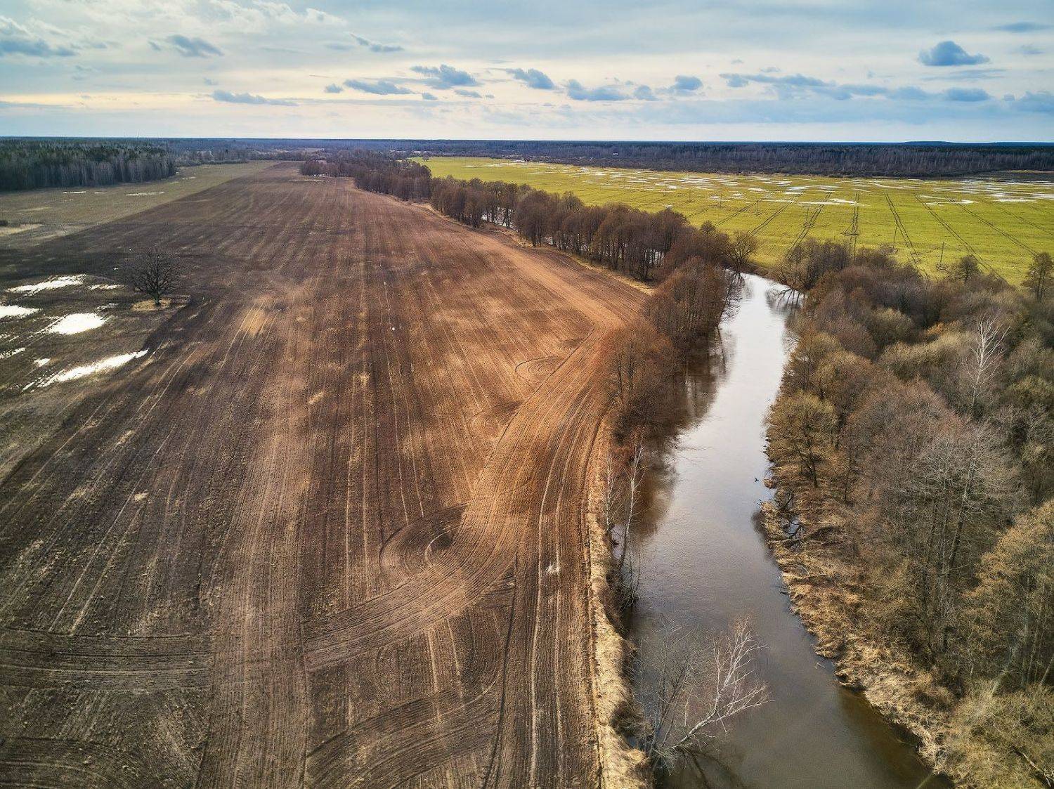 беларусь, весна, вечер, март, поля, река, ислочь, Вейзе Максим