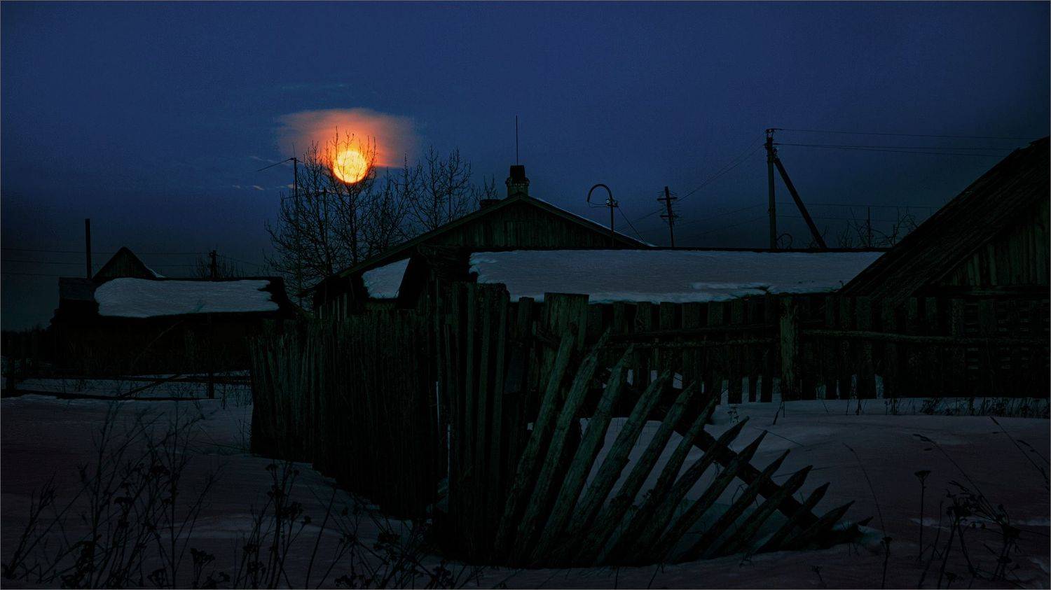 пейзаж, вечер, весна, деревня, свет, цвет, александр никитинский, Никитинский Александр