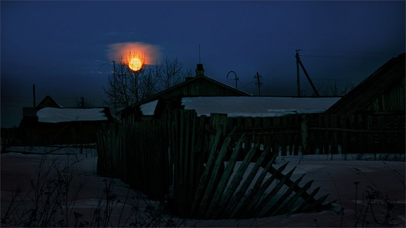 пейзаж, вечер, весна, деревня, свет, цвет, александр никитинский Вечер в деревне... \