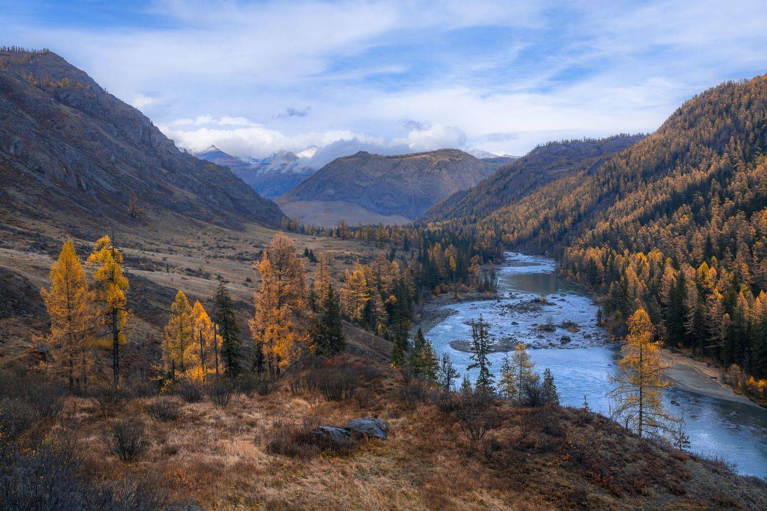 россия, горный алтай, река чуя, осень, Андрей Поляков