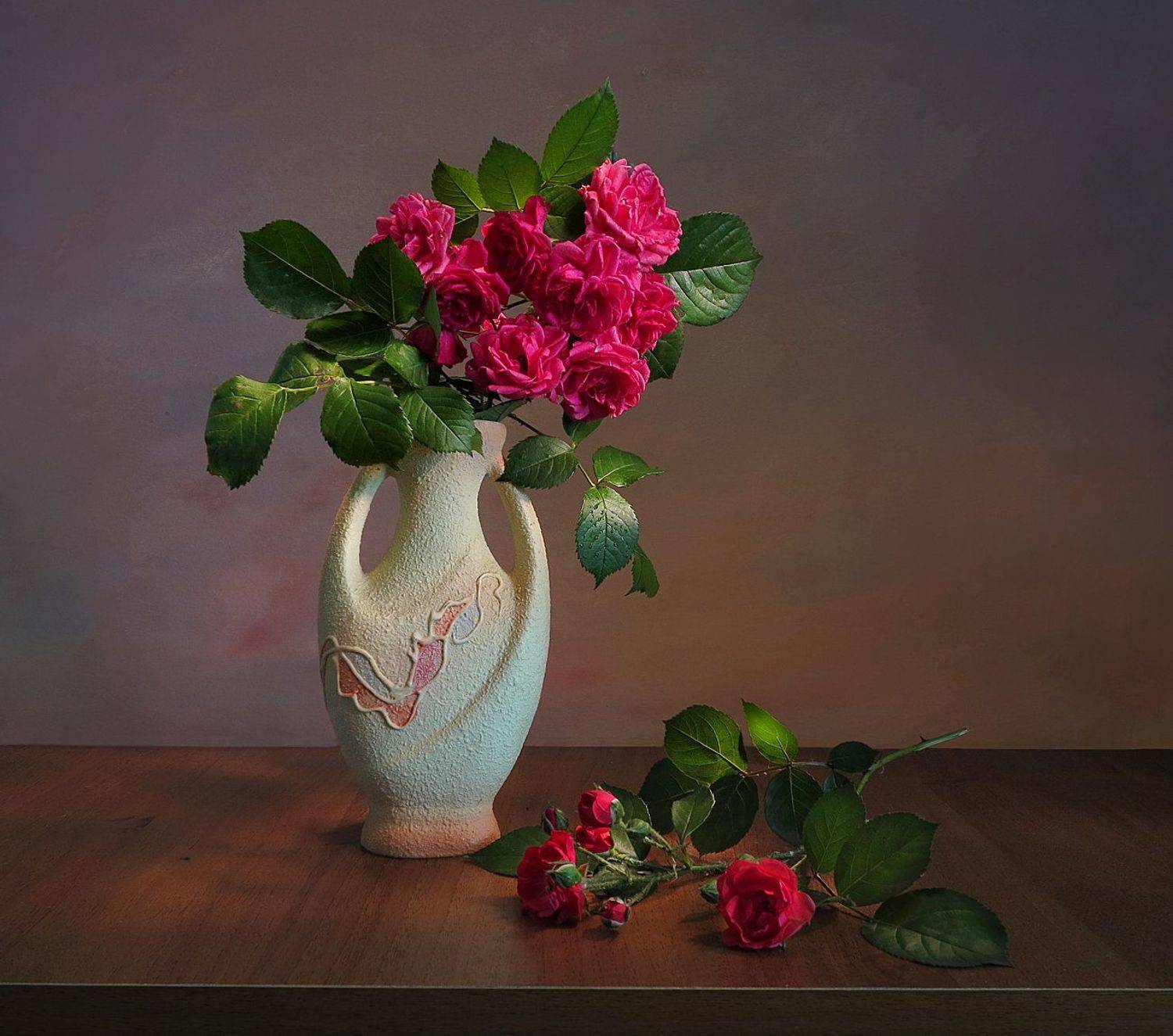 натюрморт,ваза,розы, Алла Шевченко