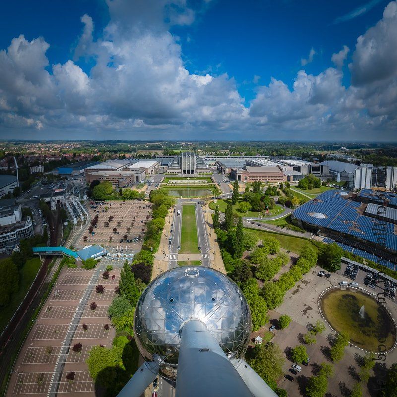 Atomium, Архитектура, Атомиум, Бельгия, Брюссель, Город, Небо Atomium фото превью