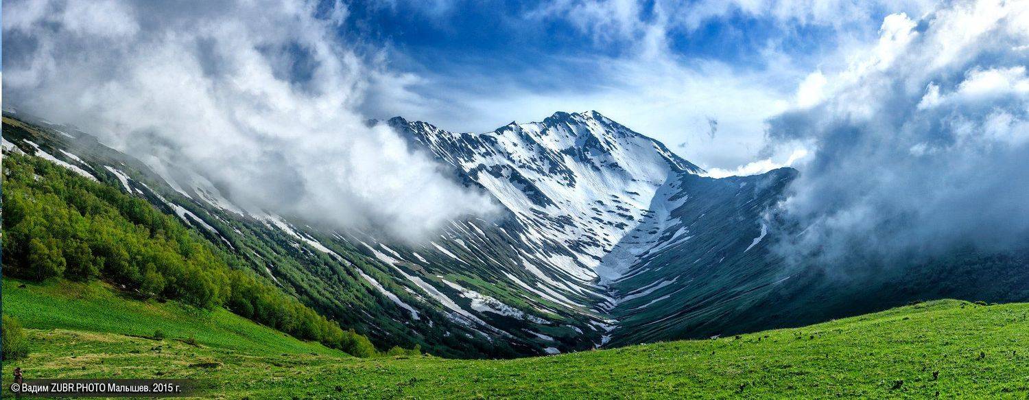 панорама, пейзаж, горы, заповедник, лето, облака, zubrphoto, Вадим ZUBR Малышев