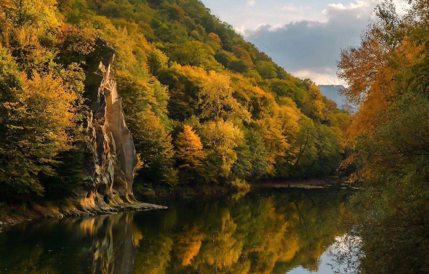 NIKON D50, Вечер, Горячий Ключ, Кубань, Осень, Р. Псекупс, Скала Петушок, Alexander Plekhanov