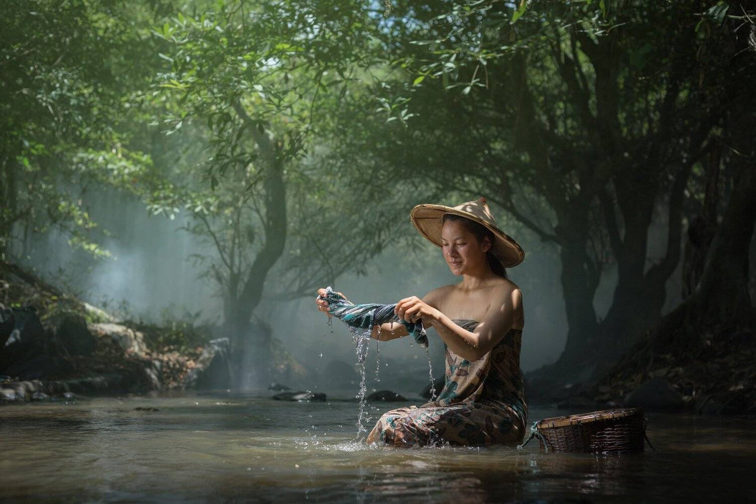  #laosgirl #adult #asian #basket #beautiful #brook #carrying #casual #chores #clean #clothes #clothing #container #domestic #female #fragant #girl #hamper #happiness #happy #hold #home #household #housekeeper #housewife #housework #hygiene #laundry #lifes, SUTIPORN SOMNAM