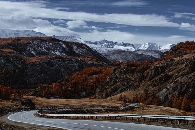 горы, горный алтай, чуйский тракт, пейзаж, алтай, дорога, россия Чуйский тракт фото превью
