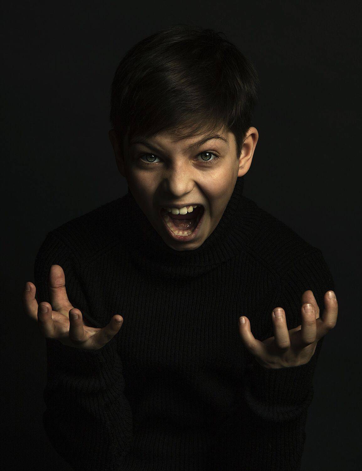 портрет, крик, Эмоция, Замятин Александр