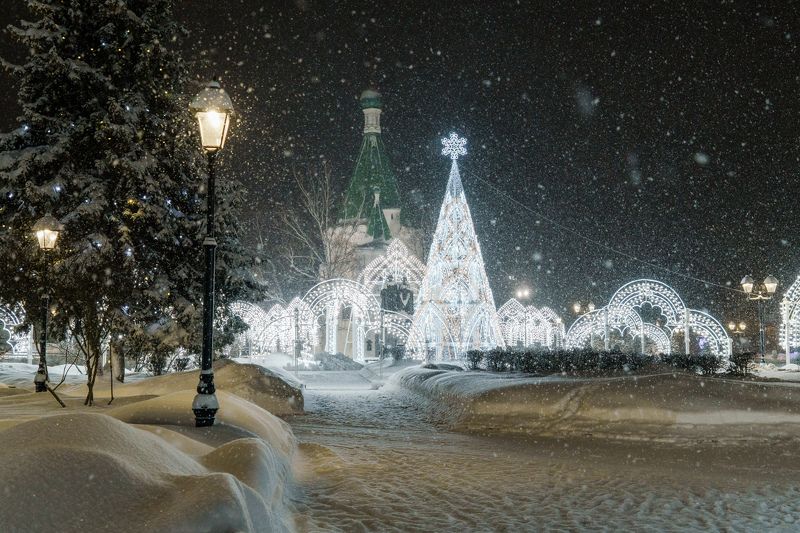 Снегопад в городе Н фото превью
