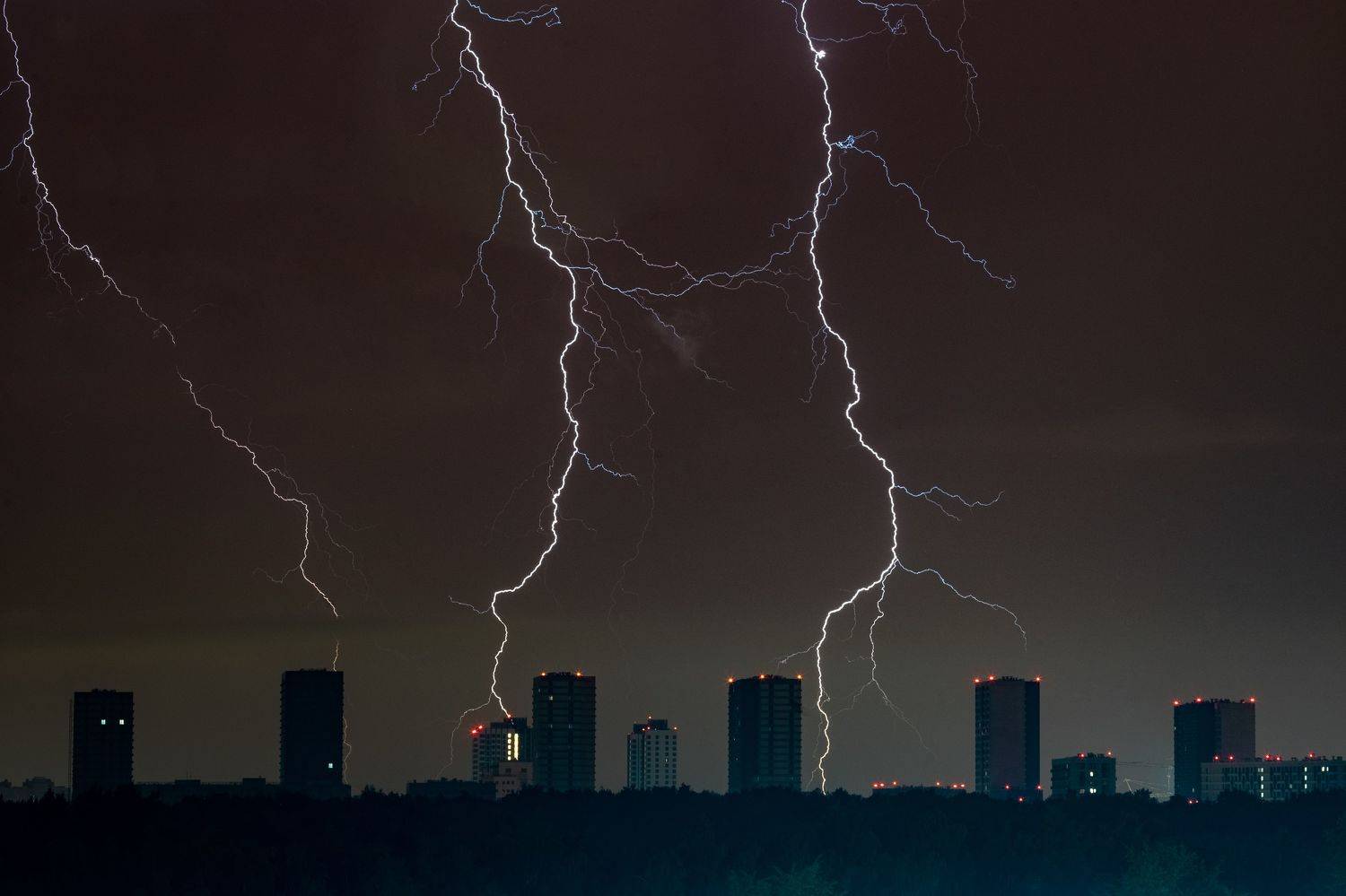 москва, молнии, гроза, архитектура, Tsybenko Kirill