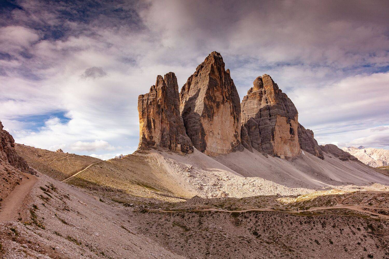 dolomites, alps, mountains, italy, tre cime di lavaredo, drei zinnen, Gregor