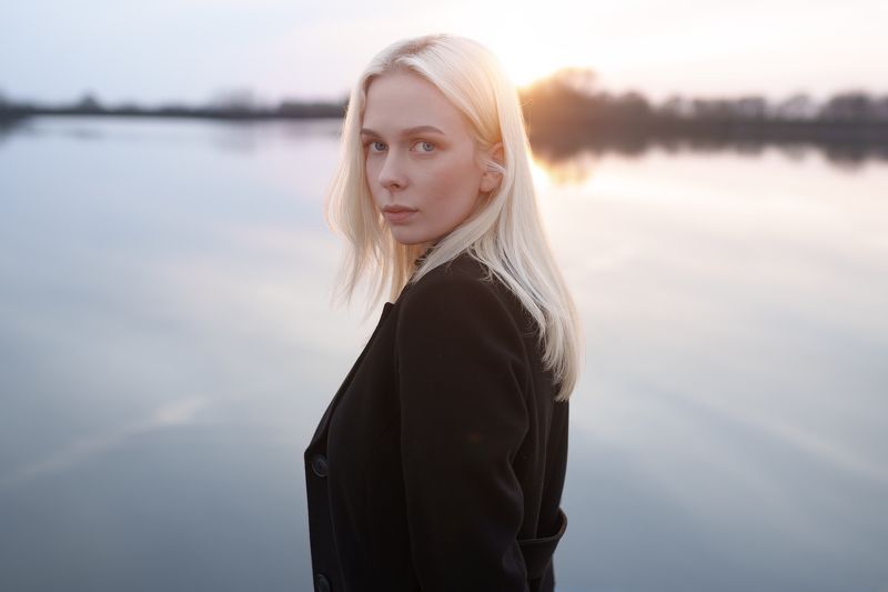 закат, золотой час, река Светлана фото превью