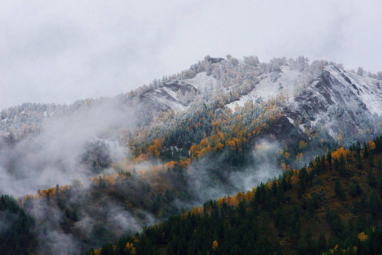 горы, горный алтай, чуйский тракт, пейзаж, алтай, зима, россия, Martyshkin Alexey