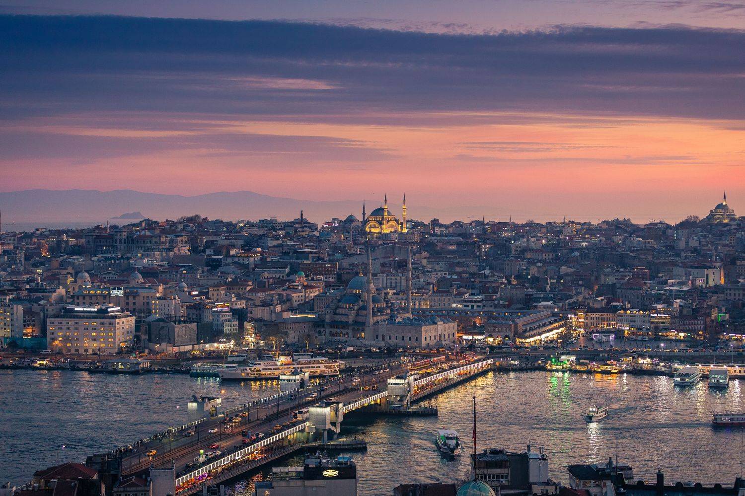 Стамбул, Турция, Закат, Город, Городской пейзаж, Дмитрий Трепольский