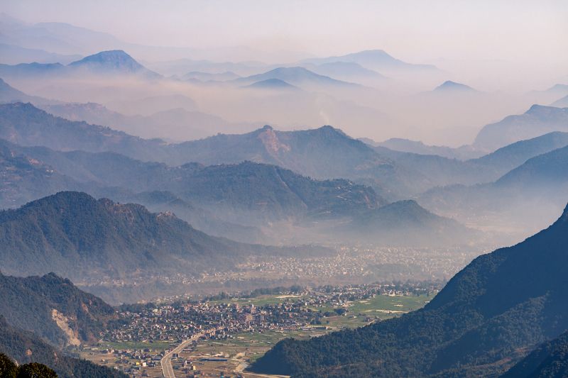 непал, гималаи, покхара, катманду, горы Окрестности Покхары фото превью