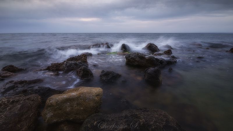 крым, море, сумерки,  фото превью