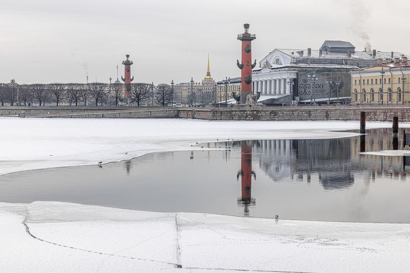 Нева сбрасывает лед фото превью