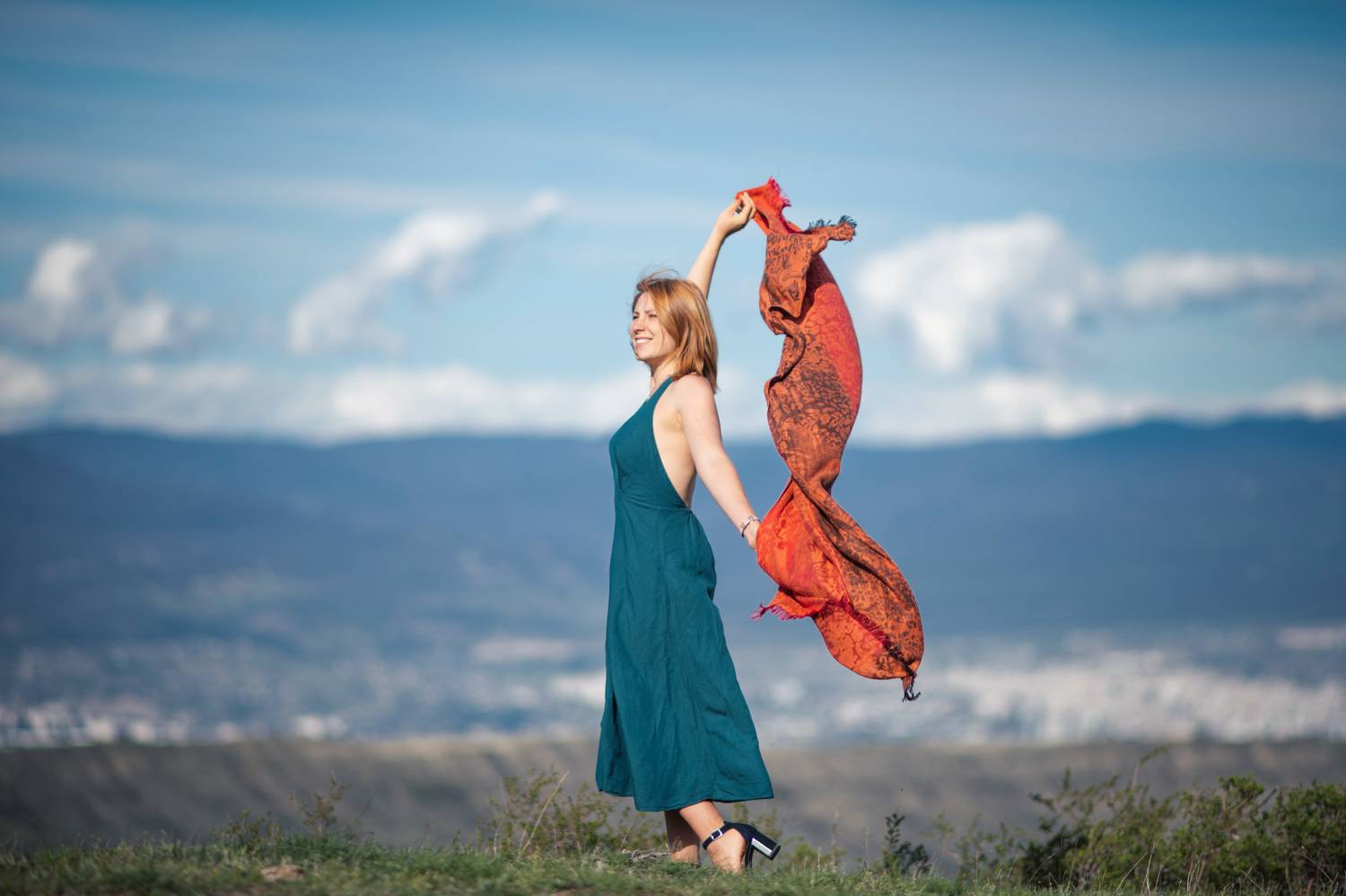 девушка, портрет, горы, природа, Павел Рыженков