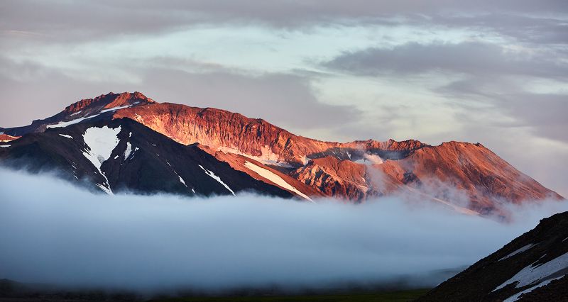 камчатка, вулкан, мутновский, закат, золотой час, kamchatka, volcano, mutnovskiy, sunset, golden hour Вулкан Мутновский фото превью