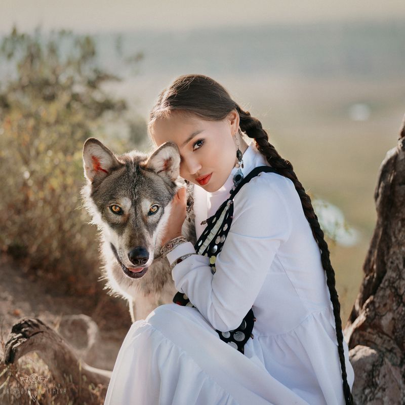 башкирия, башкиры, традиции, народы, национальный, животные, волк, портрет Башкорт - племя пришедшее за волком фото превью