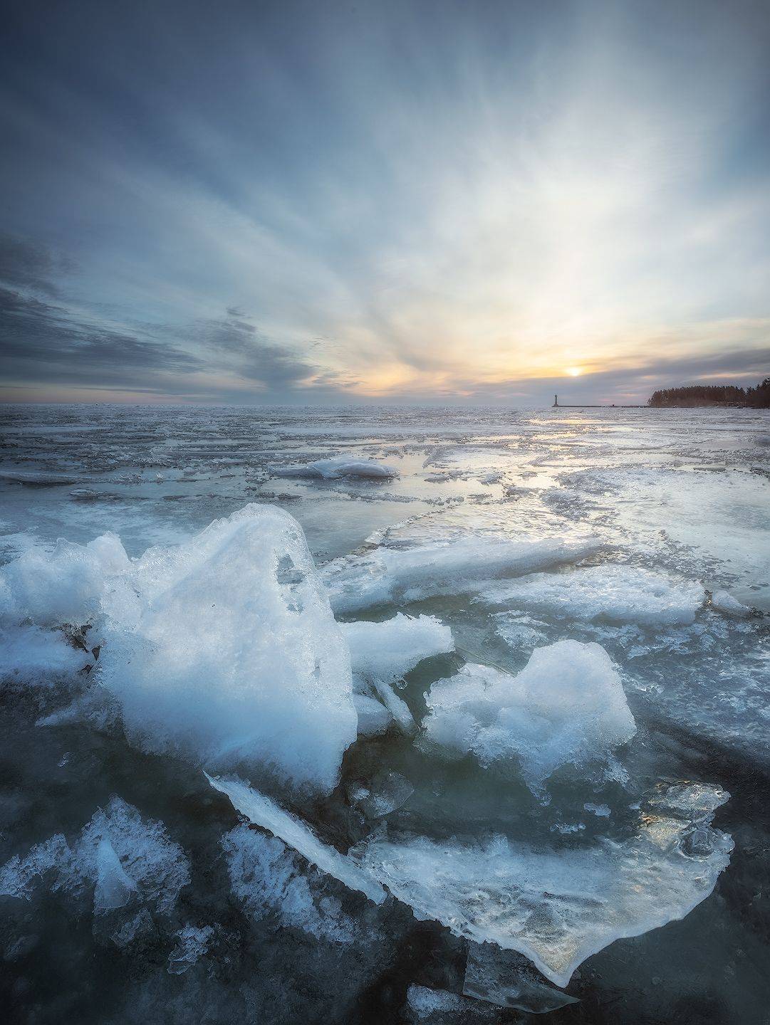 ладога, весна, лёд, восход, Марголин Алексей