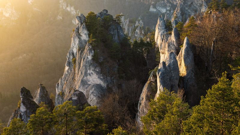 Sulov rocks in the evening light фото превью
