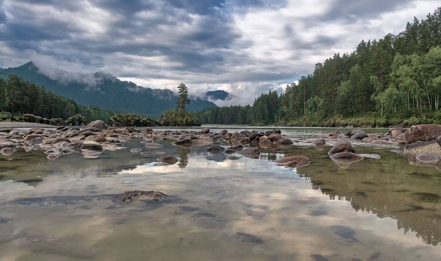 алтай, катунь, утро, отражение, Фомина Марина