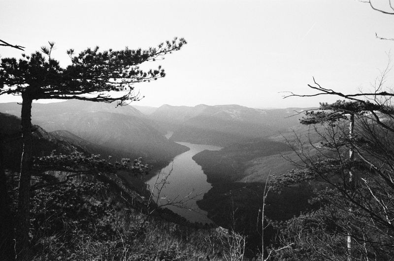 пейзаж, пейзажная фотография, пейзажи, дунай, сербия, река, закат, камни, скалы, берег, путешествие, landscape, landscapes, landscape photography, тара, film, filmphoto, kodak, tri-x400 Баньска стена, Национальный парк Тара, Сербия фото превью