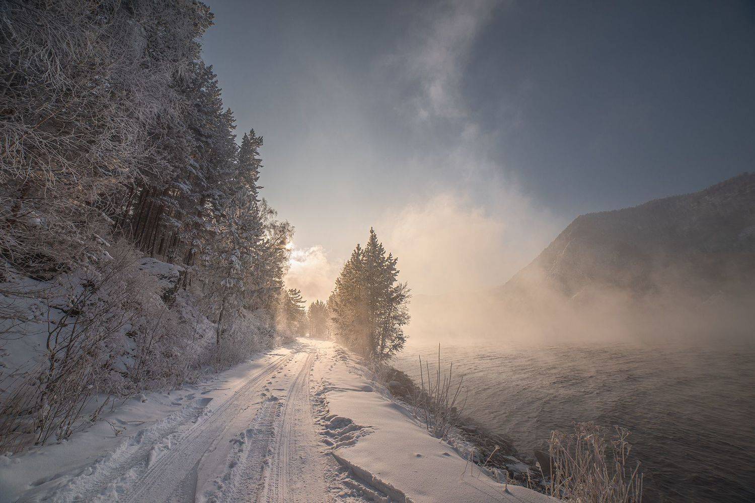 Хакасия, пейзаж, зима, сибирь, Енисей, Юлия Горбачёва