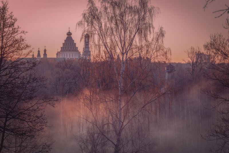 Туманное утро фото превью