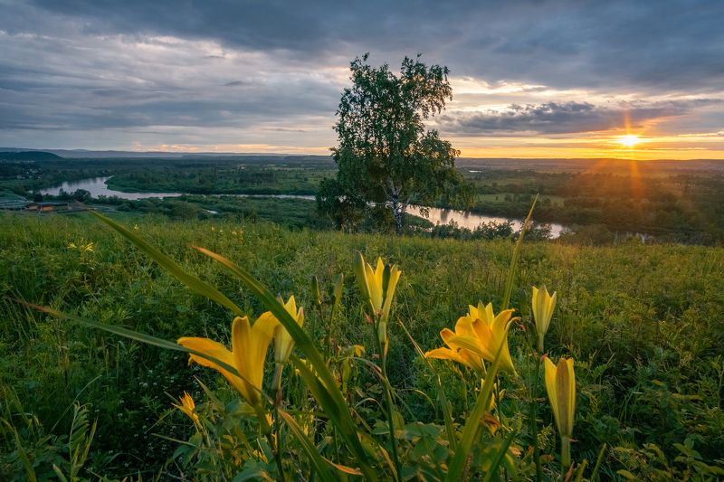 иркут, закат Закат на Синюшиной горе фото превью