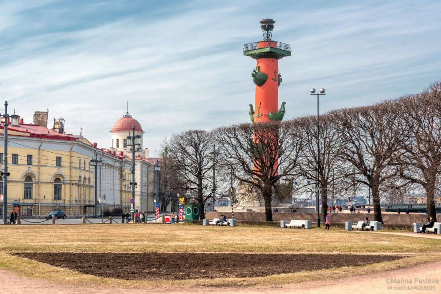 город, архитектура, санкт - петербург, биржевой сквер, ростральная колонна, стрелка в.о., весенний петербург, Павлова Марина