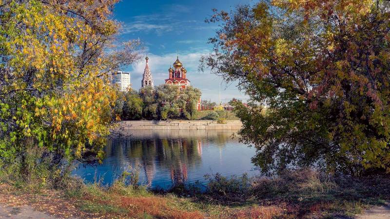осеннее утро фото превью
