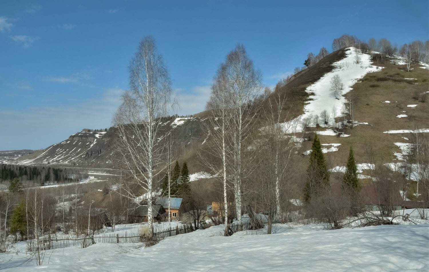 россия, кузбасс, посёлок подкатунь,  весна, апрель, катунские утёсы,, Вячеслав Холзаков