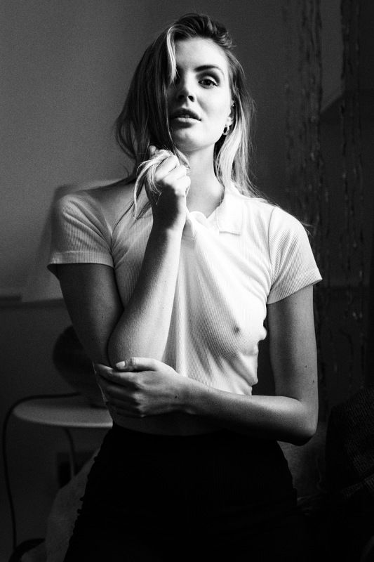 girl, portrait, black and white, london * фото превью