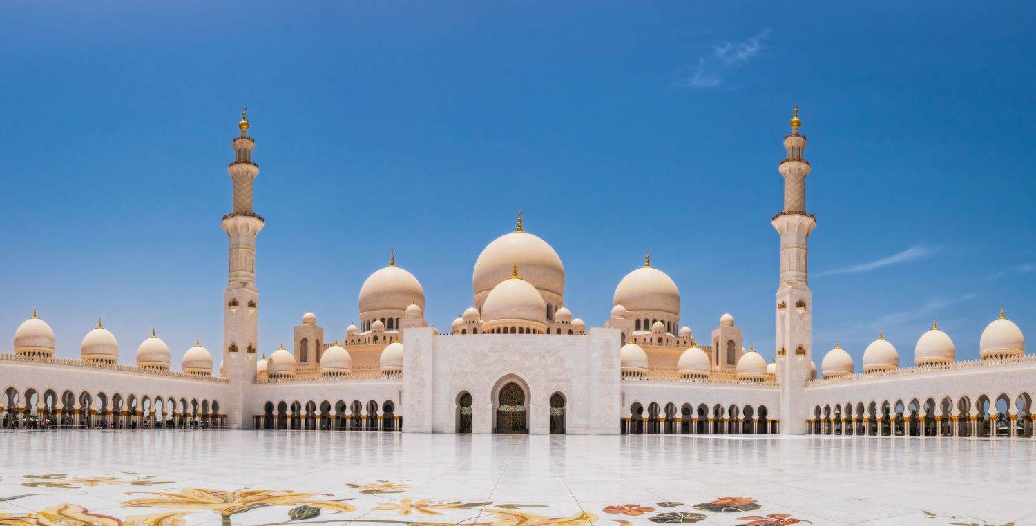 mosque, spring, sunny, uae, pano, abu-dhabi, мечеть, весна, оаэ, панорама, абу-даби, Вовк Сергей