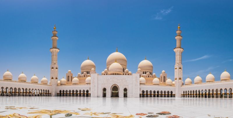 mosque, spring, sunny, uae, pano, abu-dhabi, мечеть, весна, оаэ, панорама, абу-даби Sheikh Zayed Grand Mosque фото превью