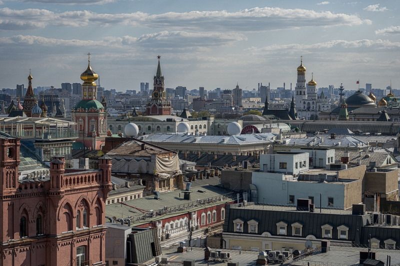 город, москва, высота, крыши С высоты птичьего... фото превью