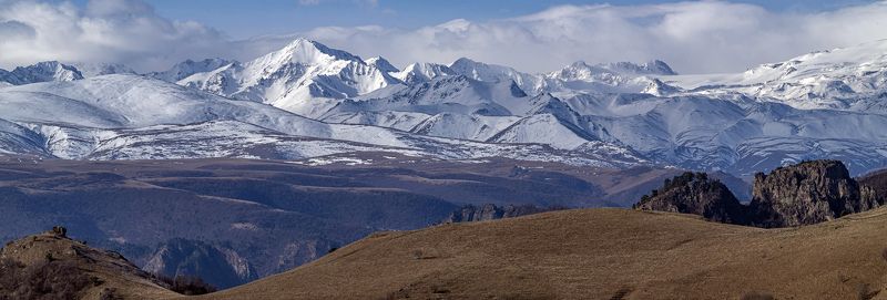 северное приэльбрусье Апрельское утро в горах фото превью