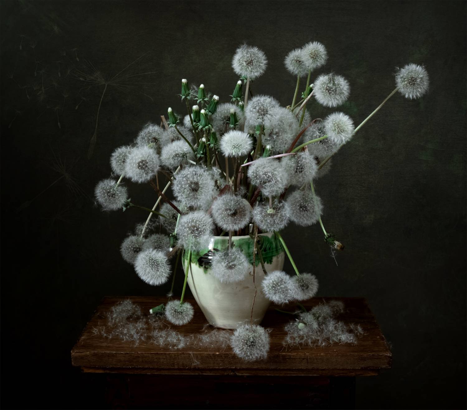 натюрморт, цветы, одуванчики, Оля