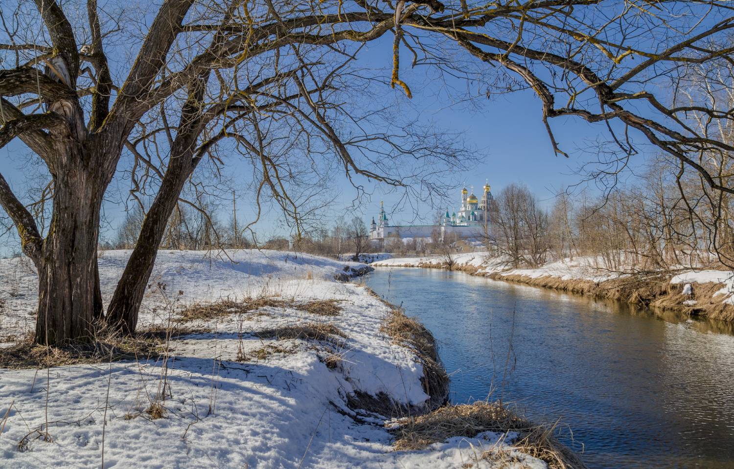весна, истра, река, храм, монастырь, новый иерусалим, Виктор Климкин