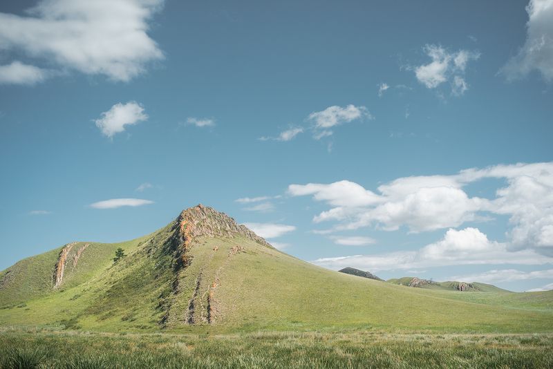 хакасия, пейзаж, степь, сибирь Драконьи хребты фото превью
