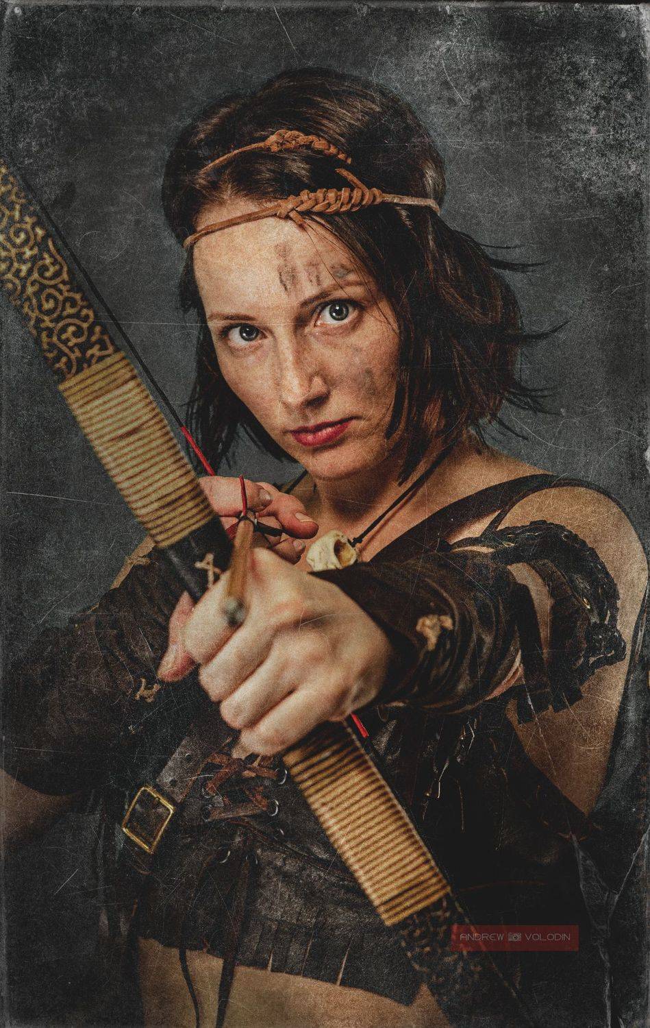 амазонка воин лучница лук стрелы портрет, Володин Андрей