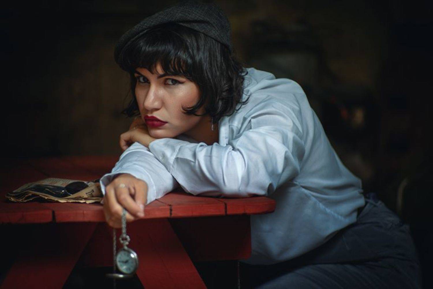 Vintage lips hair beauty, Yoandry Sardi&ntilde;a