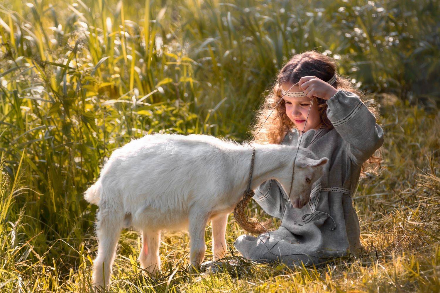 детские сказки ,козленок, девочка,лето,луг,беларусь, ирина горюкина, ГОРЮКИНА ИРИНА