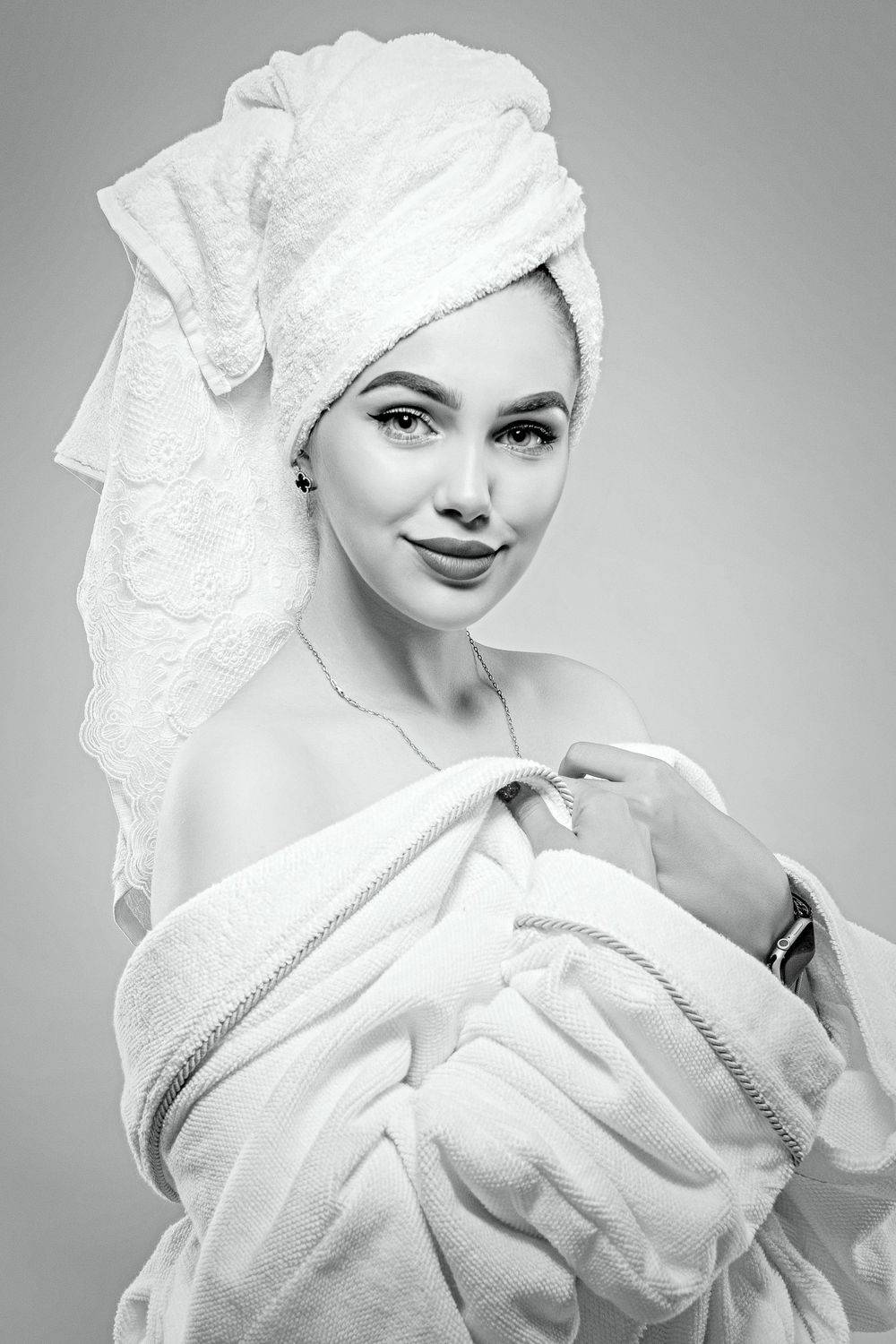 девушка, портрет, взгляд, глаза, чб, Дёгтев Евгений