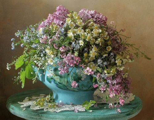 Ароматы цветов собрала  я в букет