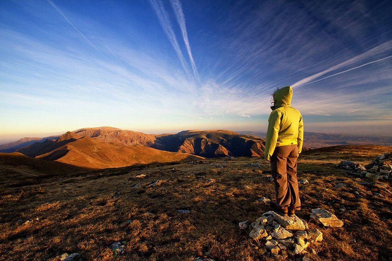 mountain , Bulgaria , people , sunset, Vladimir