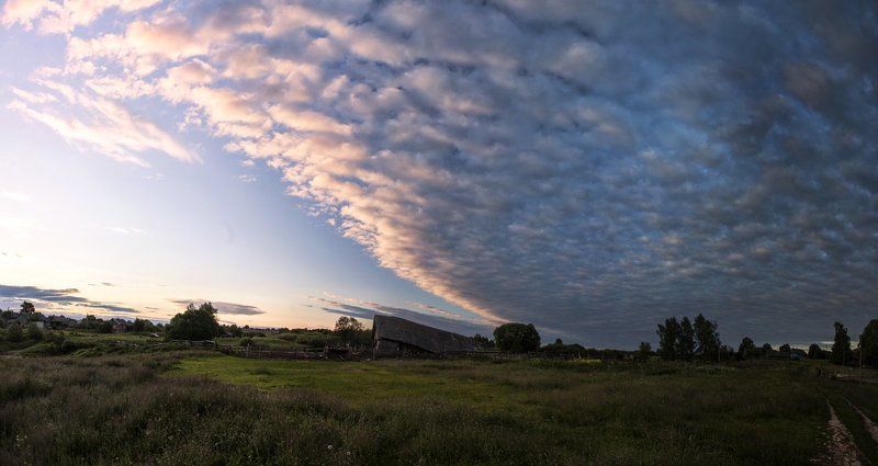 восход, храм, облака, деревня Восход... фото превью